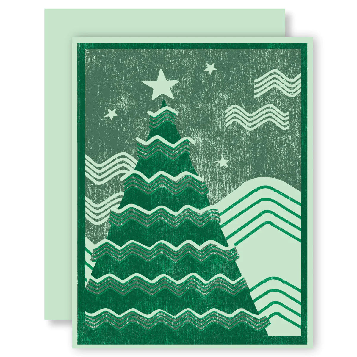 Rickrack Tree Letterpress Card 6-pack
