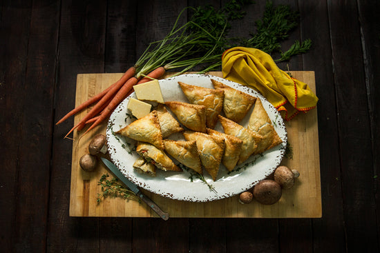 Spring Vegetable Hand Pies with Irish White Cheddar